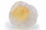 Botryoidal Yellow-Orange Fluorite on Quartz - India #306008-1